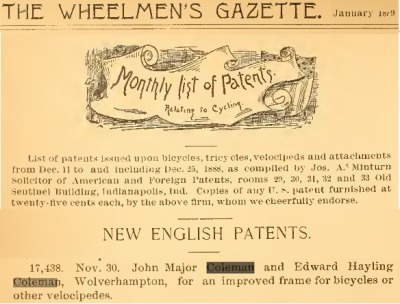 Wheelman's Gazette - January 1889